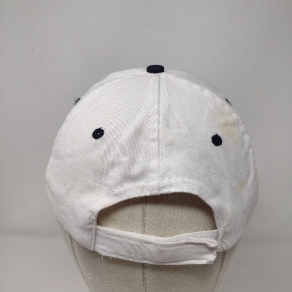 Costa Strapback Hat White One Size Adjustable Vented Holes 6 Panel Unique Europe - Picture 5 of 9